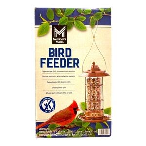 Member's Mark Copper Antique, Rust Resistant Hanging Bird Feeder, NIB